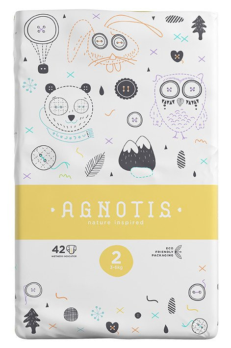 Scutece Hipoalergenice Agnotis Nr.2 (3-6 kg)