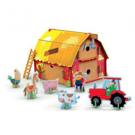 Puzzle 3D Ferma Vesela Sassi | Educativ 3 ani+