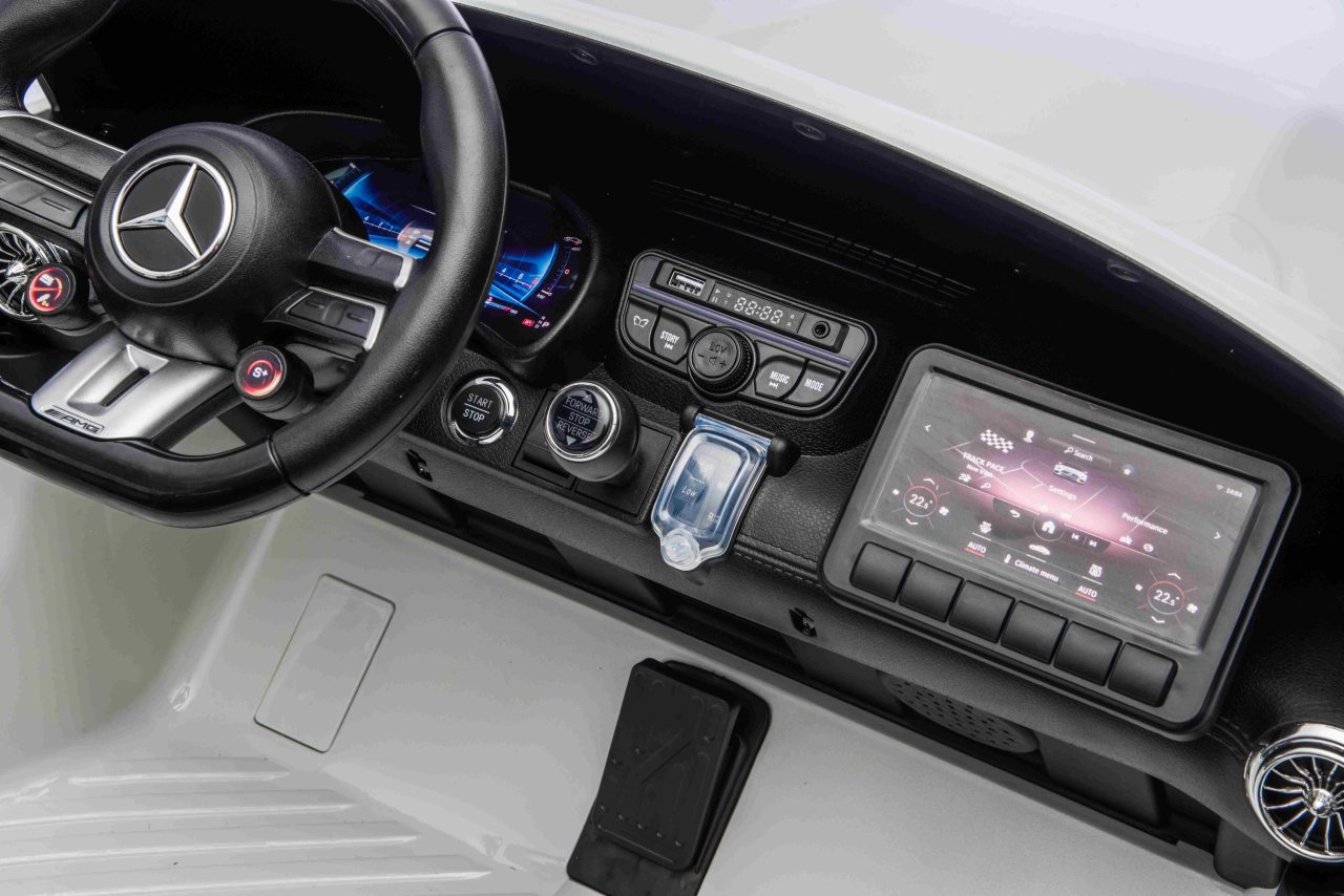 Masinuta electrica pentru copii 3-10 ani cu 2 locuri, Mercedes AMG GT63 NOU XXL 24V 800W 4x4 Alb - Autokids.ro - imagine 5
