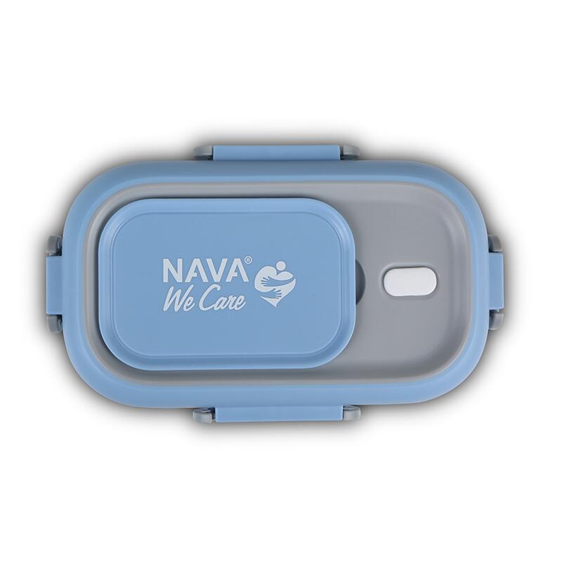 Lunchbox Nava We Care 800ml Albastru - imagine 2