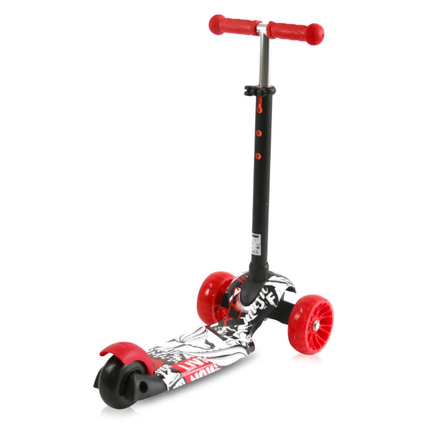 Trotineta Lorelli Draxter Black cu LED și Ghidon Reglabil - imagine 4