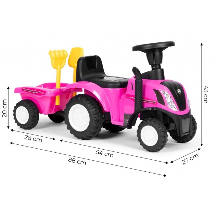 Tractor New Holland cu Remorca Ecotoys - Joc Activ - imagine 8