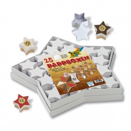 Set 25 Cutii Stea Albe Folia Paper - imagine 3