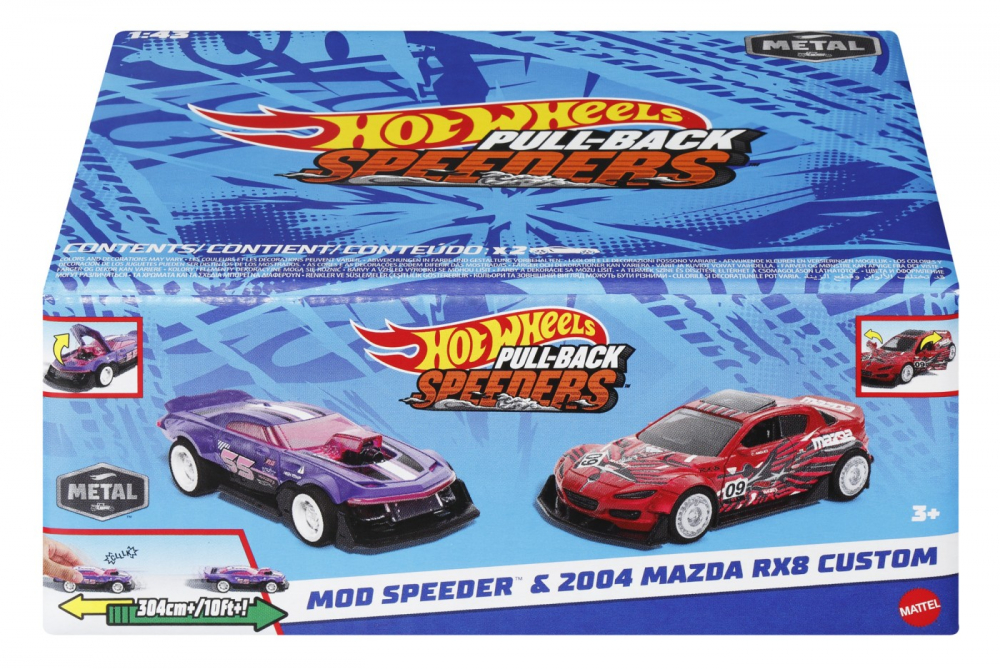 Hot Wheels Set 2 Masinute Metalice Pull Back
