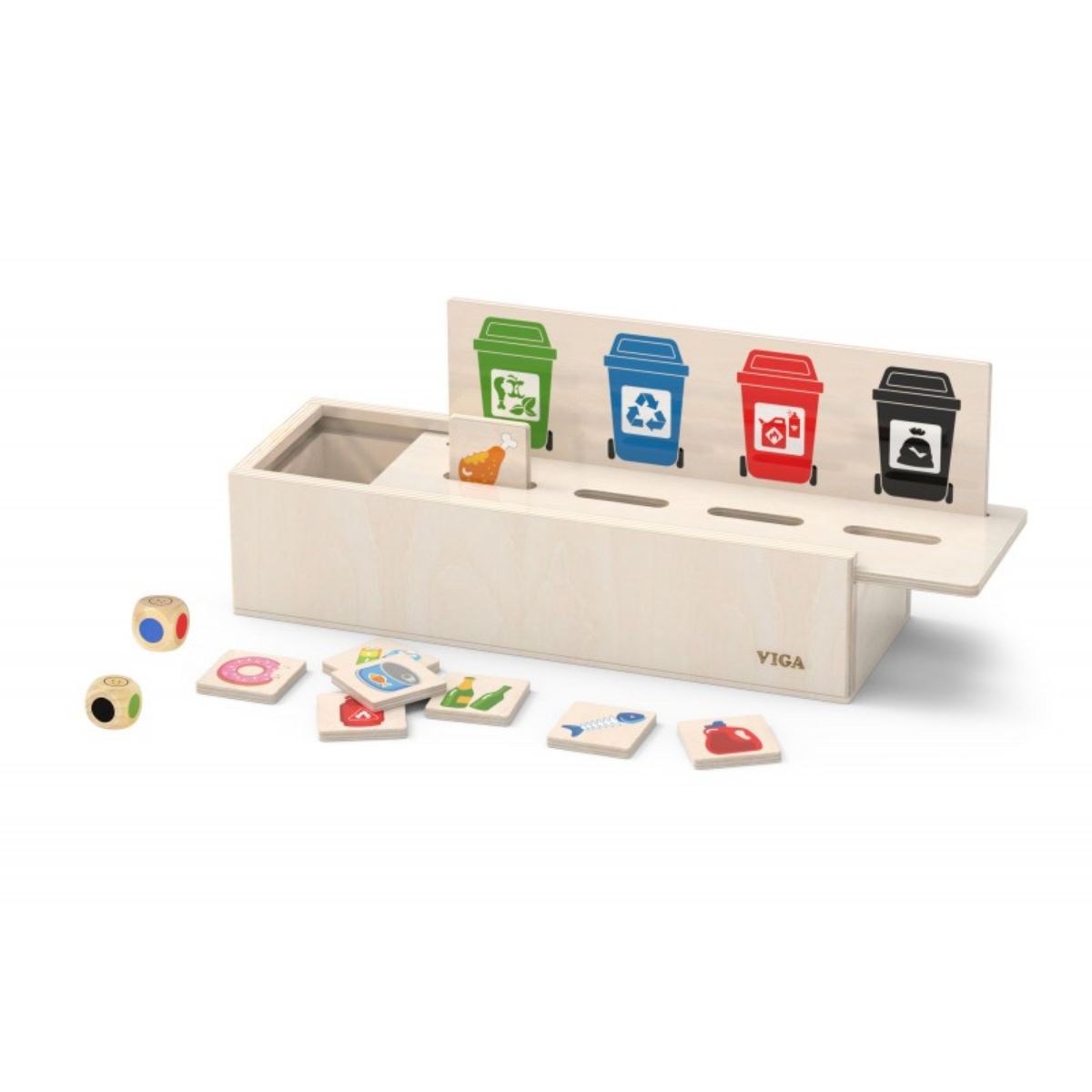 Sortator Deseuri Viga Lemn Montessori Educativ