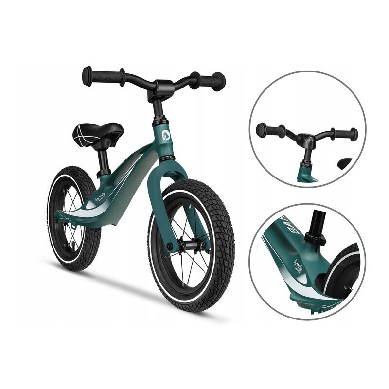Bicicleta Lionelo Bart Air Green Forest, 12 inch - imagine 2