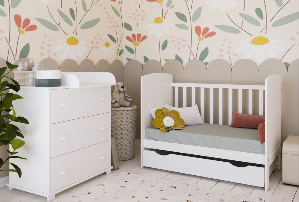 Patut Nichiduta Philip Alb, 3 Nivele Reglabile - imagine 2