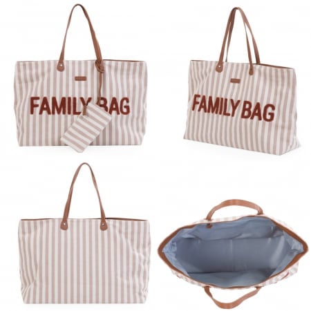 Geanta Childhome Family Bag Nude Alb Spatioasa