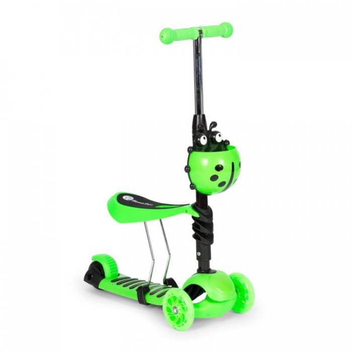 Trotineta Ecotoys 5 in 1 Verde 3 Ani+ cu LED - imagine 6
