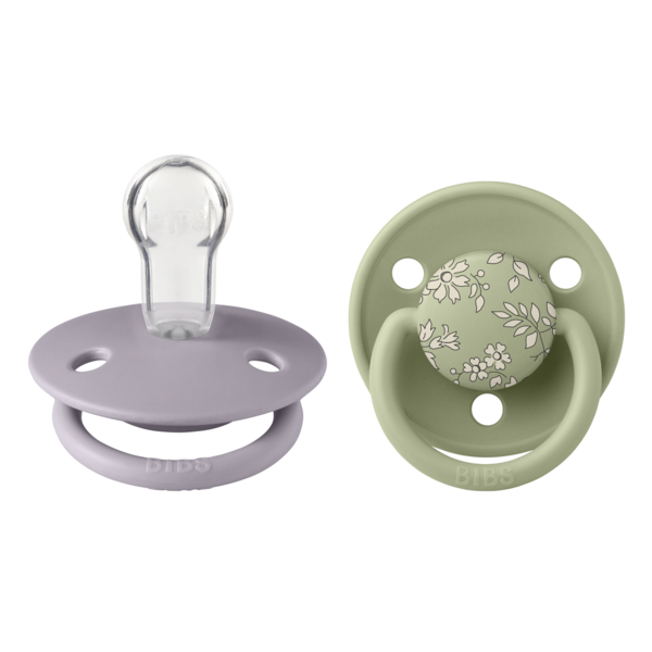 Set 2 Suzete Bibs x Liberty Fossil GreySage - imagine 4