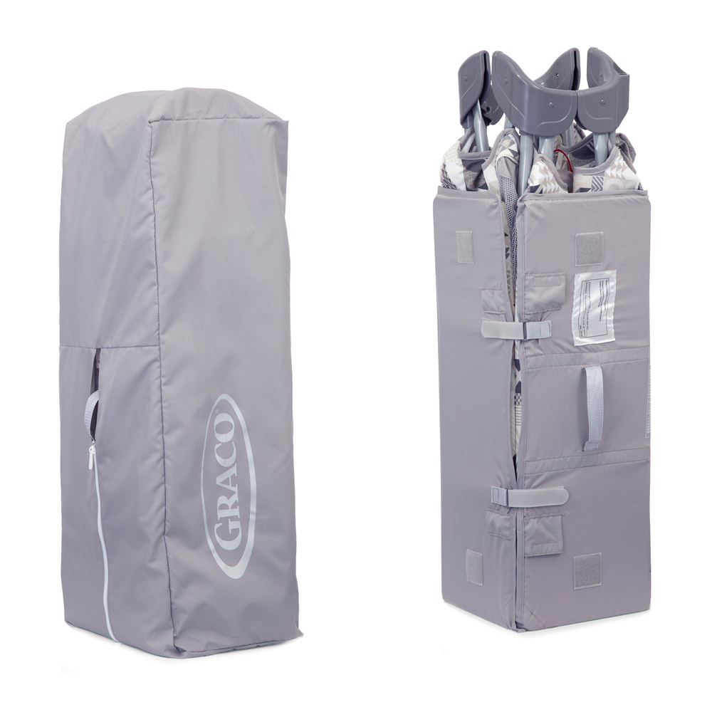 Patut Graco Electra Patchwork Grey cu masuta infasat - imagine 6