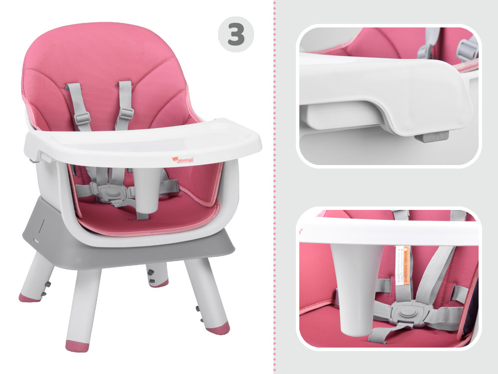 Scaun Masa 6in1 Roz Jokomisiada | Cresc - imagine 9
