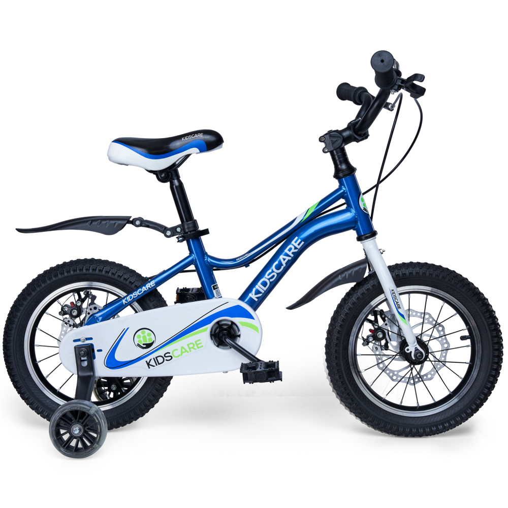 Bicicleta KidsCare 16 inch cu Frane Disc si Roti Ajutatoare