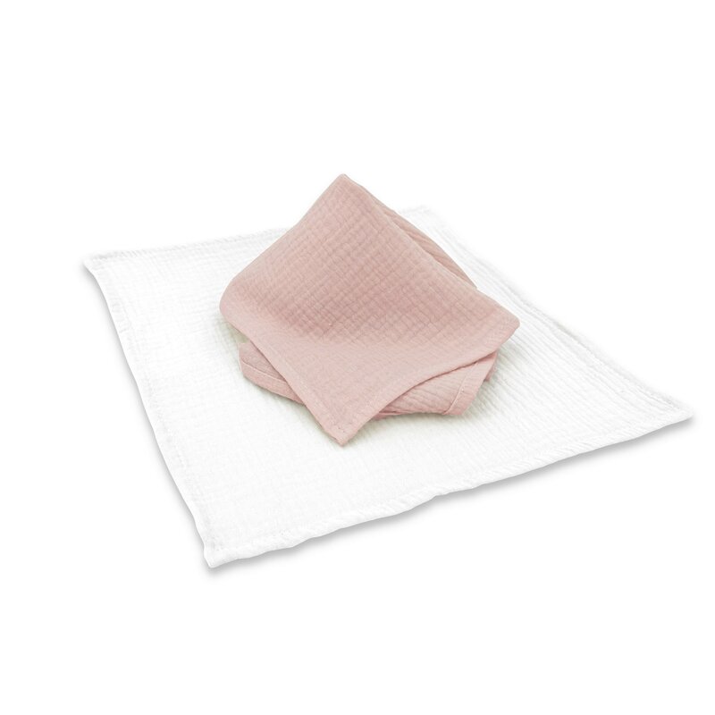 Set 2 Museline Qmini Bumbac Dublu 30x30 cm