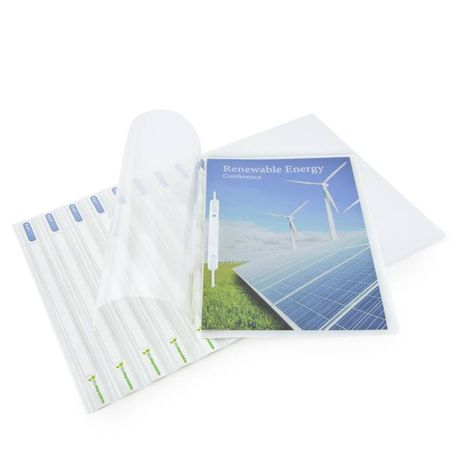 Dosar plastic alb Rapesco, set 10 bucăți, A4