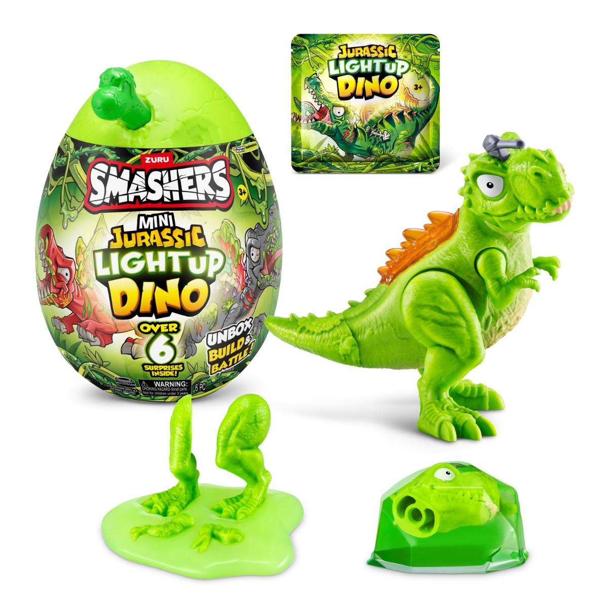 Smashers Dino Light-Up Ou Verde Figurină