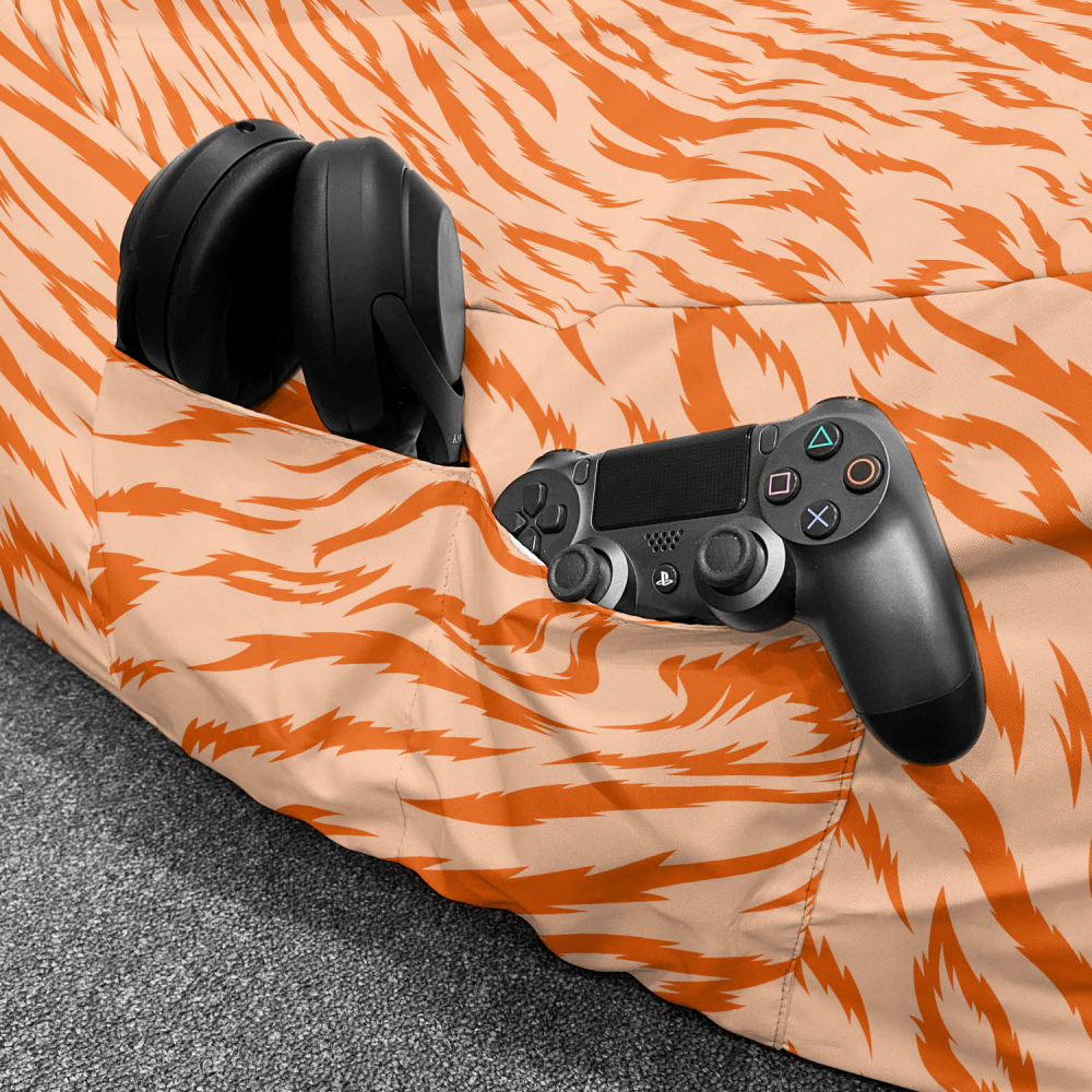 Fotoliu Puf Chill XL Tigre Orange | Updeco - imagine 5