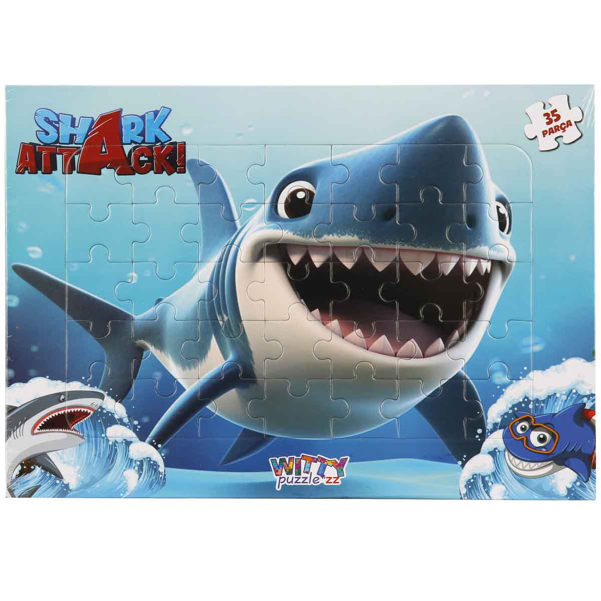 Puzzle Rechin 35 piese Witty Puzzlezz