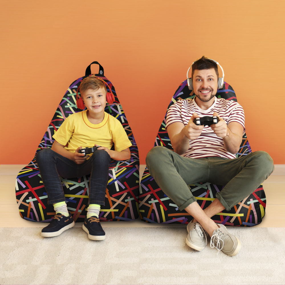 Fotoliu Puf Chill XL Confetti Updeco - imagine 4
