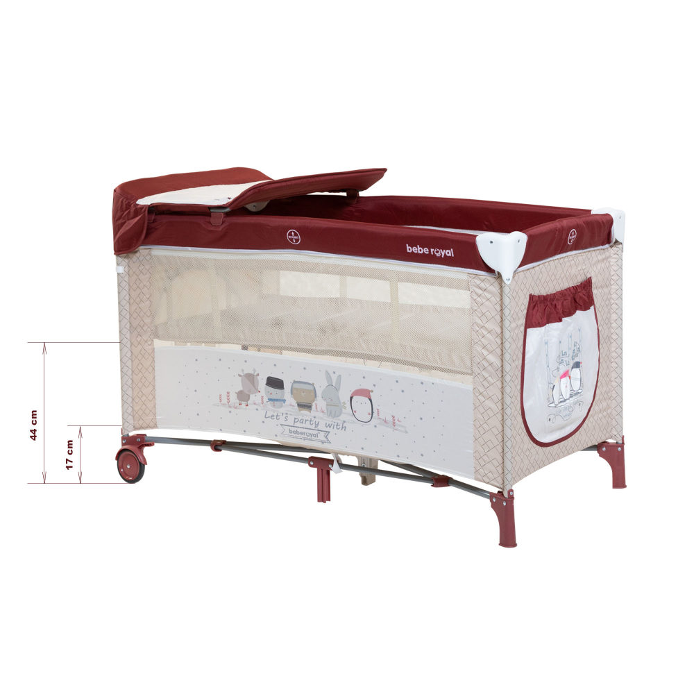Patut Pliabil Bebe Royal cu Masuta si Geanta - imagine 4