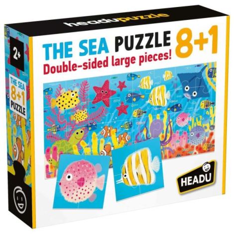 Headu Puzzle Animale Marine | Piese Mari 2 în 1