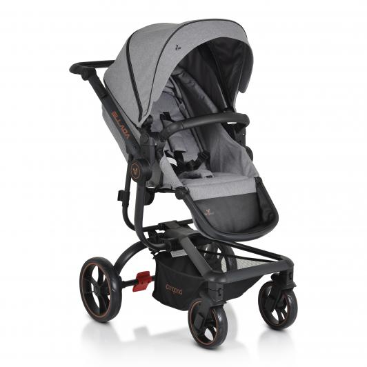 Carucior 2 in 1 Cangaroo Ellada Grey, Modular si Confortabil - imagine 5