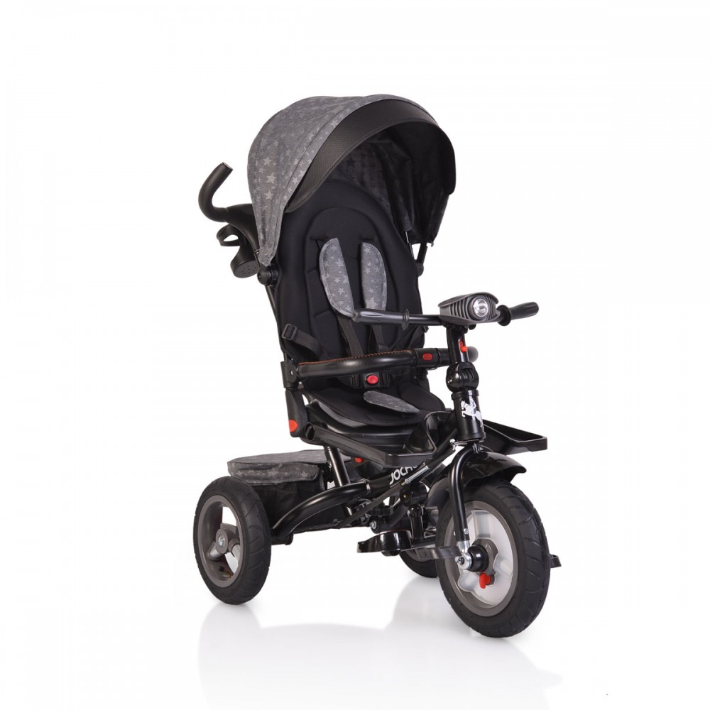 Tricicleta Byox Jockey Grey Stars cu Scaun Rotativ