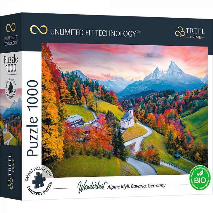 Puzzle Trefl UFT 1000 Peisaj Alpi, Potrivire Unică