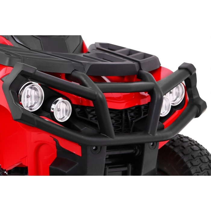 ATV Electric Ramiz Rosu, 90W, Cu Sunete si Suspensii - imagine 3