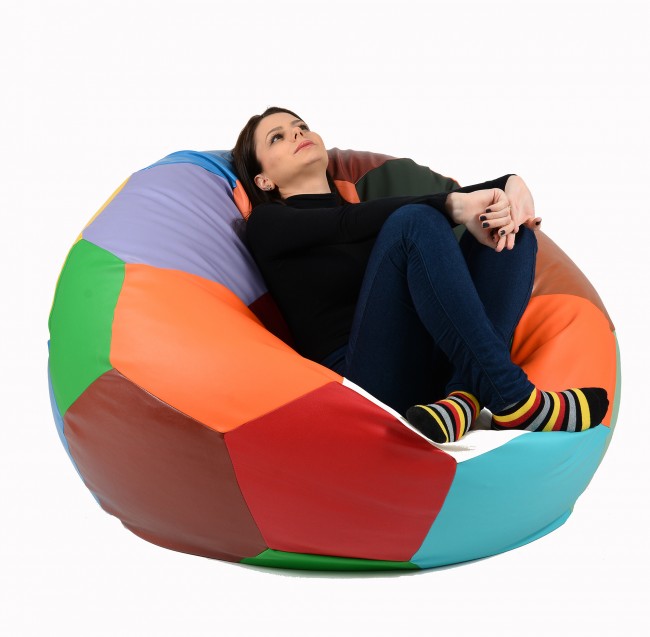 Fotoliu BeanBag Mingea Telstar XXL Pufrelax Dark Grey