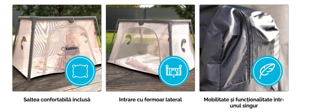Patut călătorie Kidnort 2in1 pliabil portabil - imagine 4
