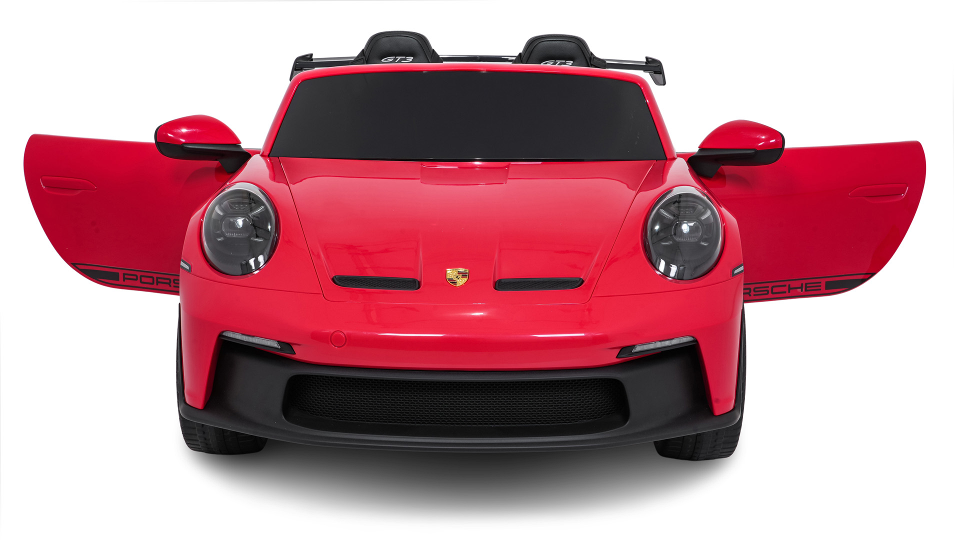 Masinuta electrica pentru copii cu 2 locuri PORSCHE 911 GT3 XXL 24V 800W 4x4, roti EVA, scaun piele, telecomanda parentala, Rosu - Autokids.ro - imagine 9