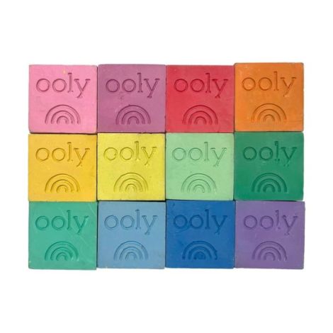 Ooly Chalk-O-Rama 12 Cuburi Creta Lavabila - imagine 2
