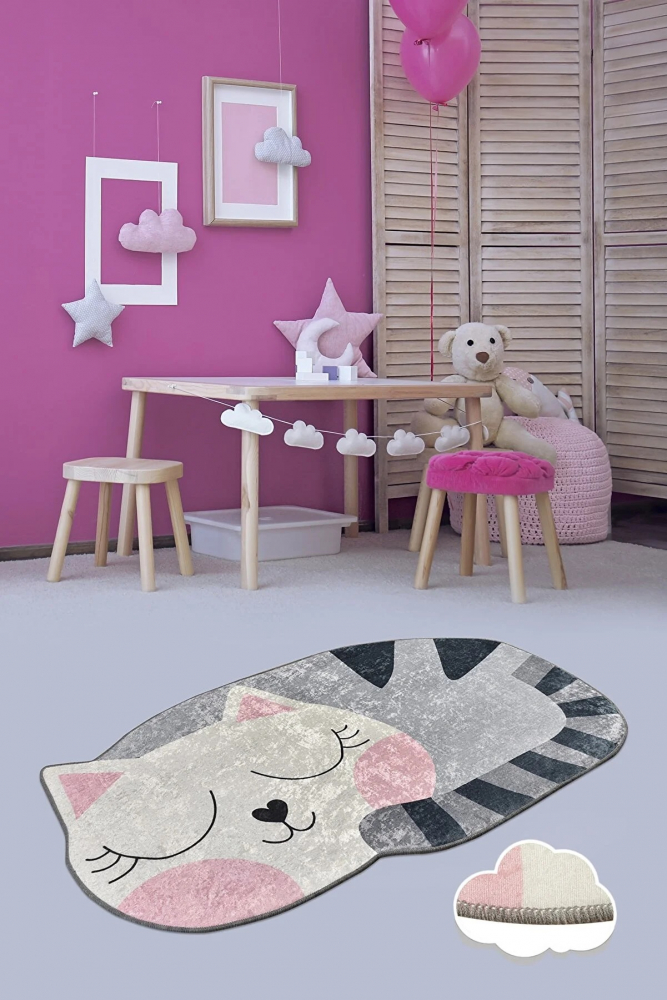 Covor Antiderapant Copii Big Cat, 100x160 cm - imagine 3