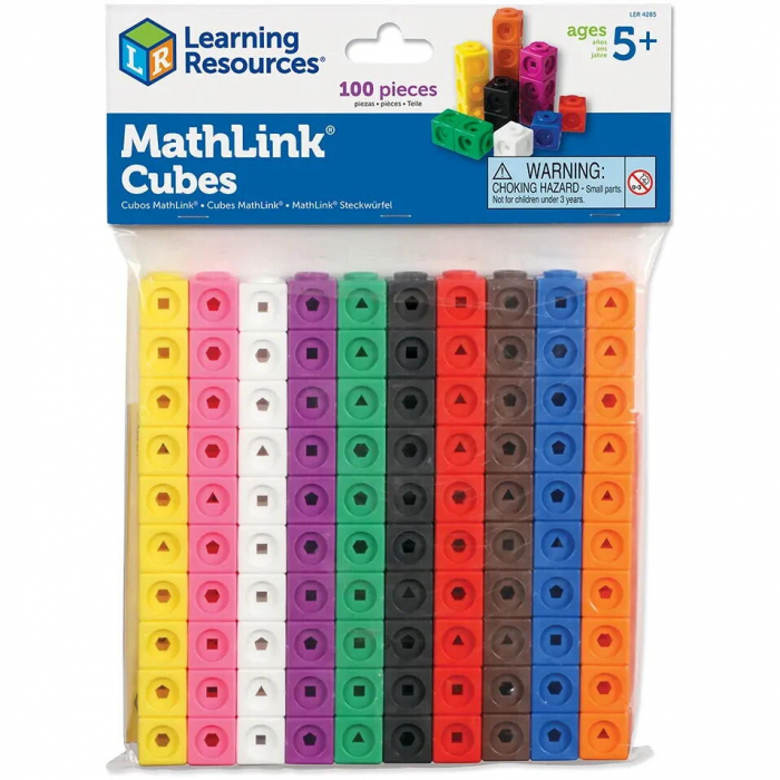 Set 100 piese MathLink Learning Resources - Învățare Creativă