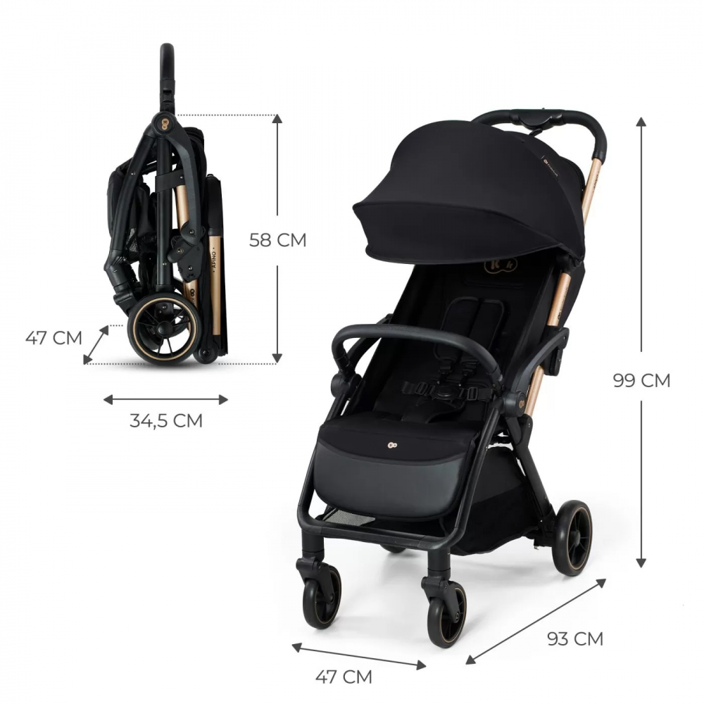Carucior Sport Kinderkraft Apino 0-22kg Raven Black - imagine 8