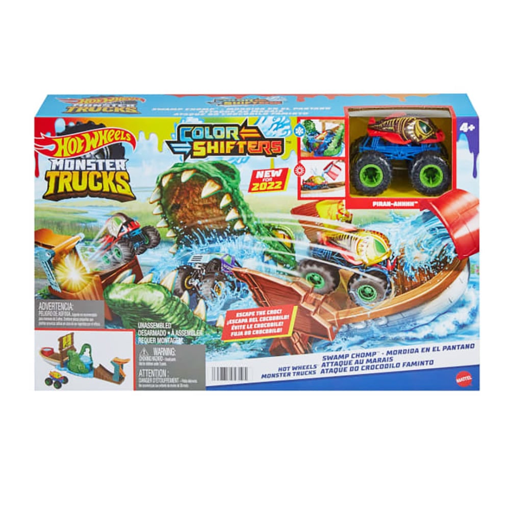 Set Hot Wheels Monster Trucks cu Crocodil
