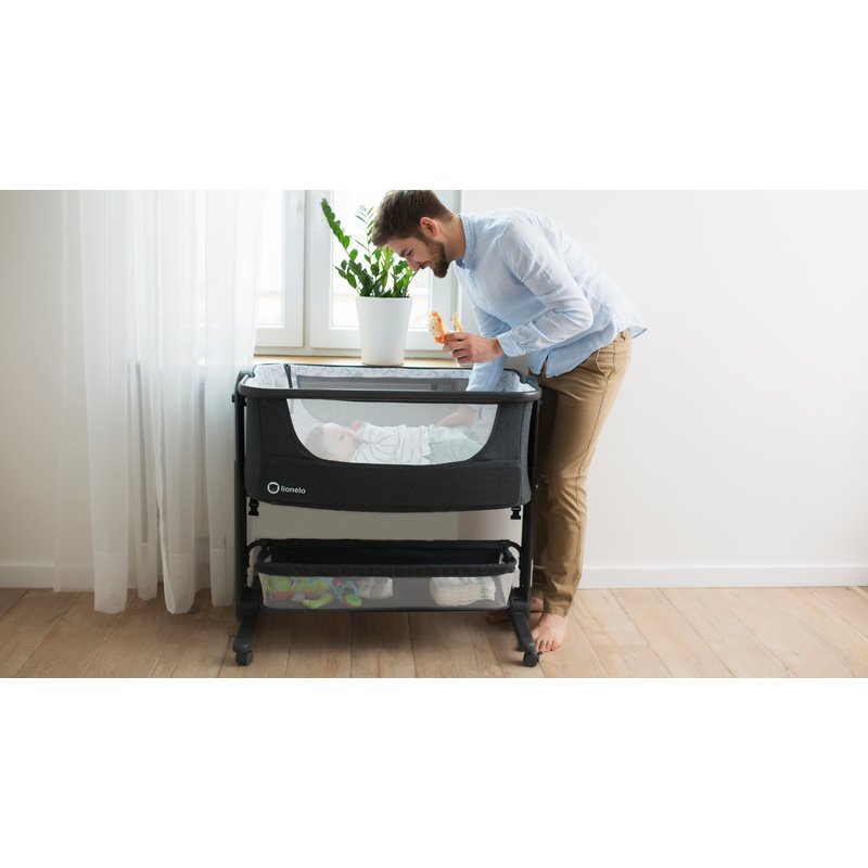 Patut Co-Sleeper Lionelo Timon 3in1 Pliabil Gri - imagine 8
