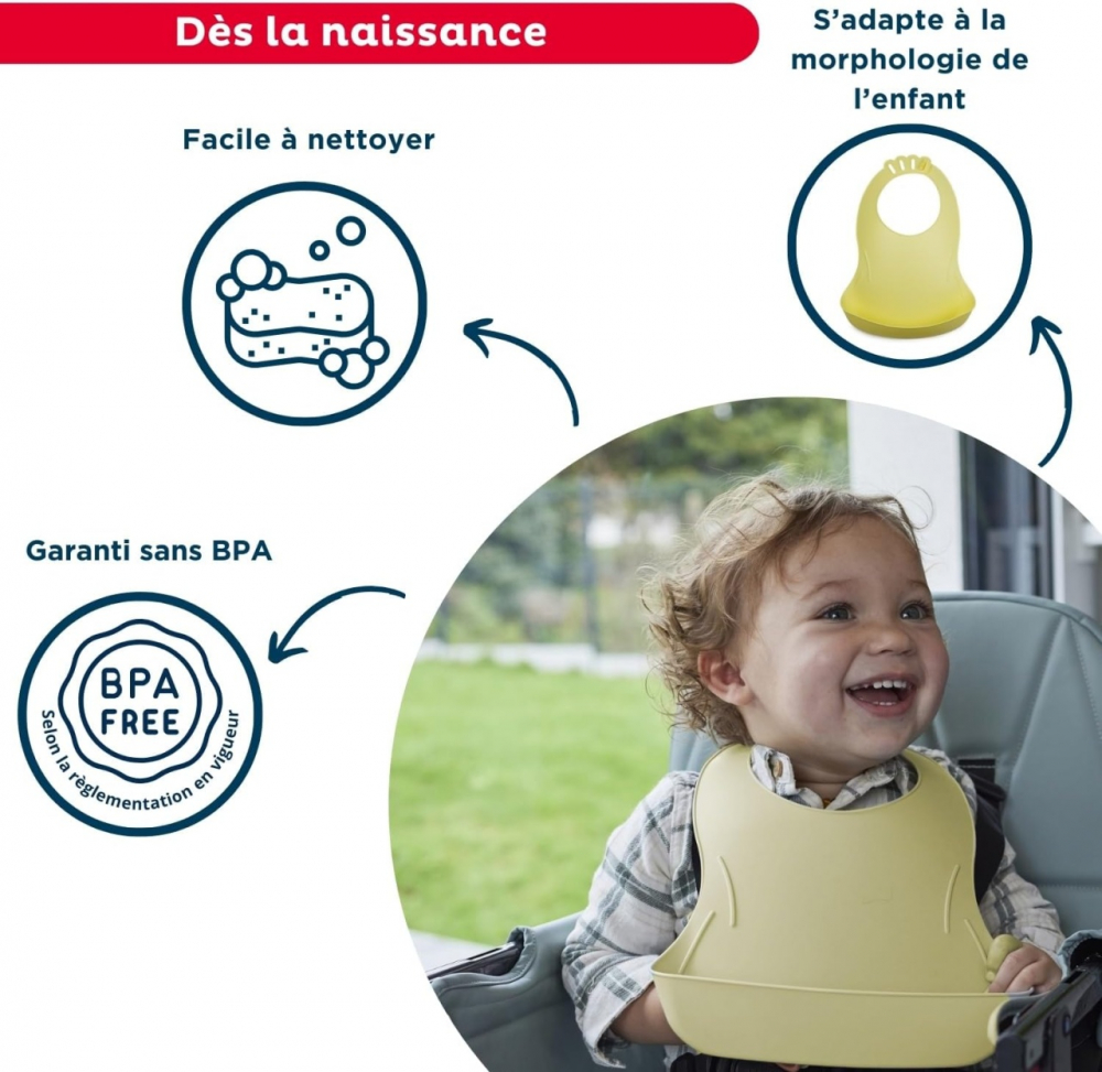 Baveta Thermobaby cu Colector Hrana - Antimurdărire - imagine 2