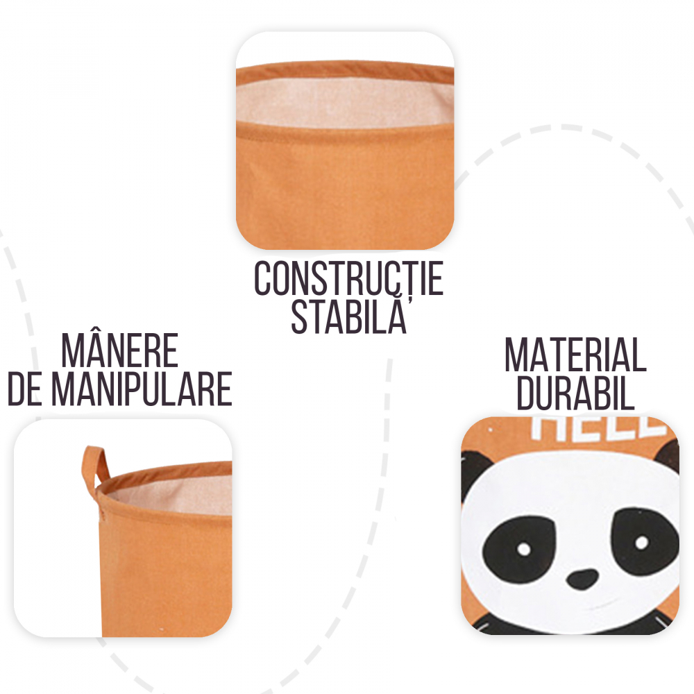 Cos Pliabil Sipo Panda 43L | Organizare Jucării - imagine 4