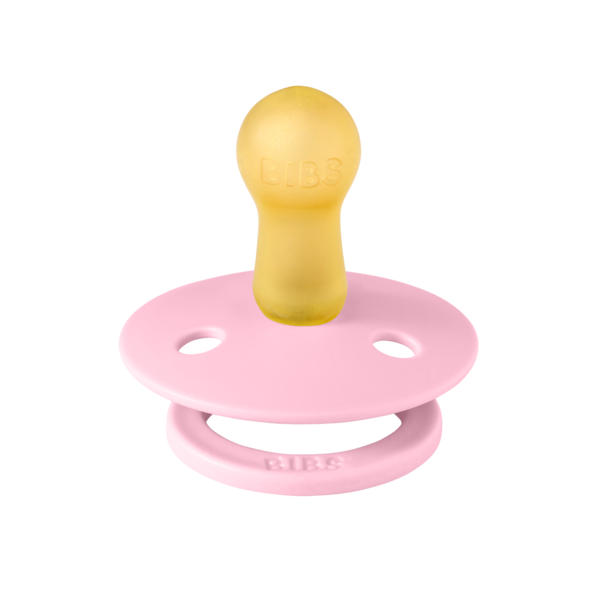 Suzeta Bibs Colour Latex, Tetină Rotundă, 6 Luni+, Baby Pink
