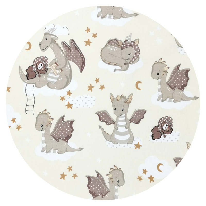Aparatoare Qmini Dragons Beige, 180x30 cm