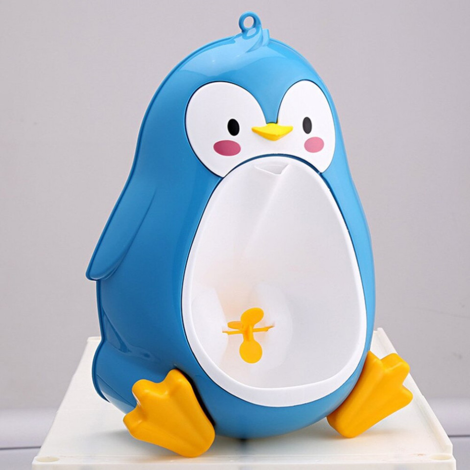 Pisoar pentru baietei Pinguin Albastru | Drool - imagine 6