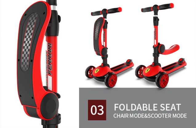 Trotineta Ferrari Twist Rosie Pliabila cu Scaun - imagine 7