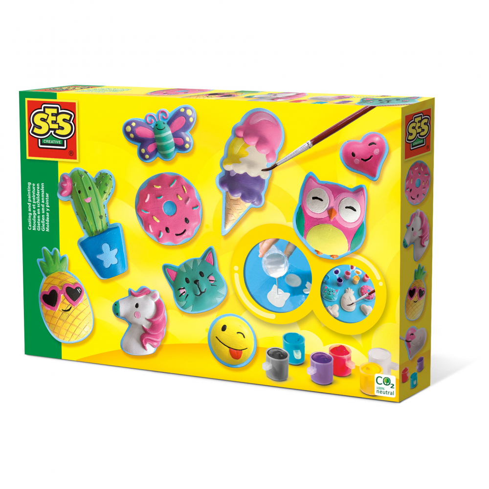 Kit Mulaj și Pictură Figurine Colorate - Ses Creative