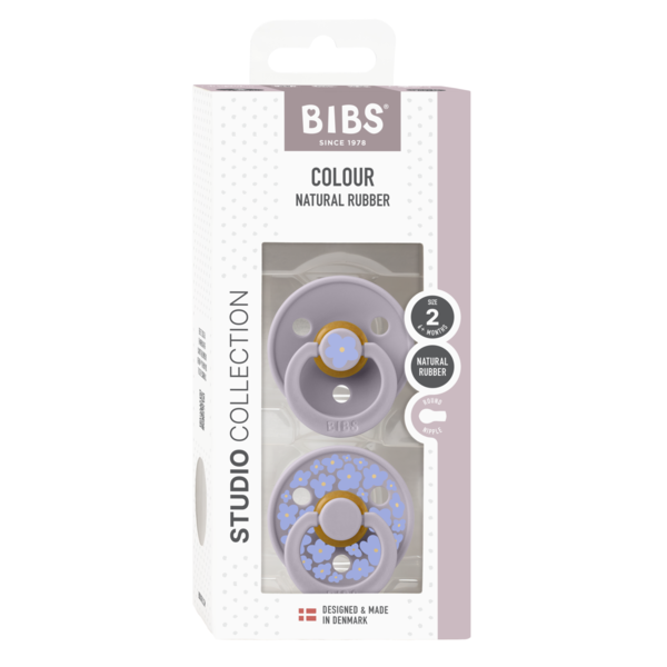 Set 2 Suzete Bibs Colour Studio, Latex, Fossil Grey