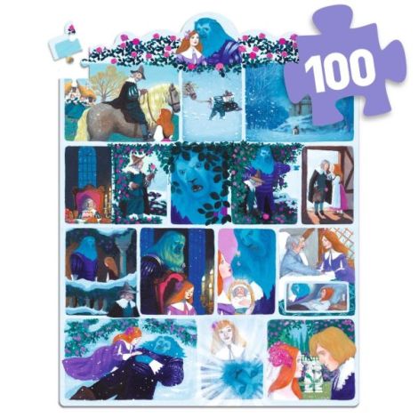 Puzzle Djeco Frumoasa si Bestia 100 piese - imagine 2