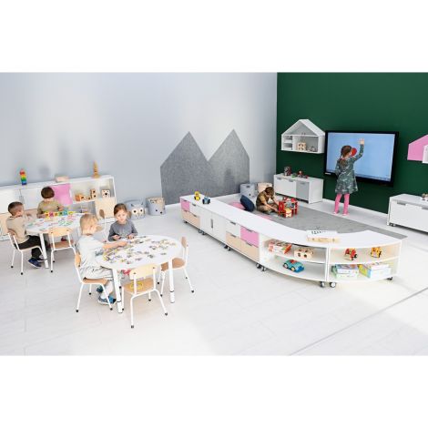 Dulap curbat Quadro S Alb Moje Bambino - imagine 6