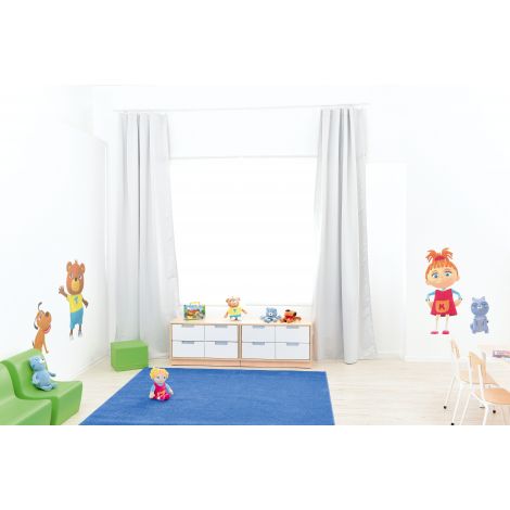 Dulap Quadro S Moje Bambino, 4 sertare, Artar și Albastru - imagine 4
