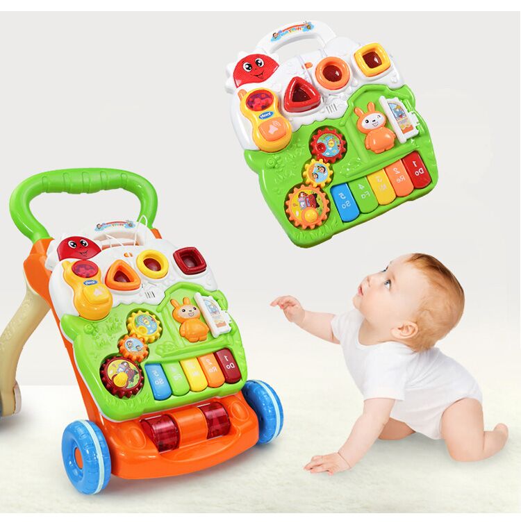 Antepremergator 3 in 1 Malplay Green, cu Pian Interactiv - imagine 5